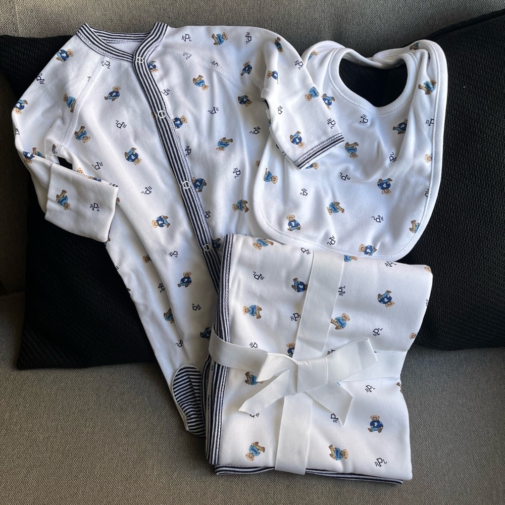 NWOT Ralph Lauren Polo Bear gift set